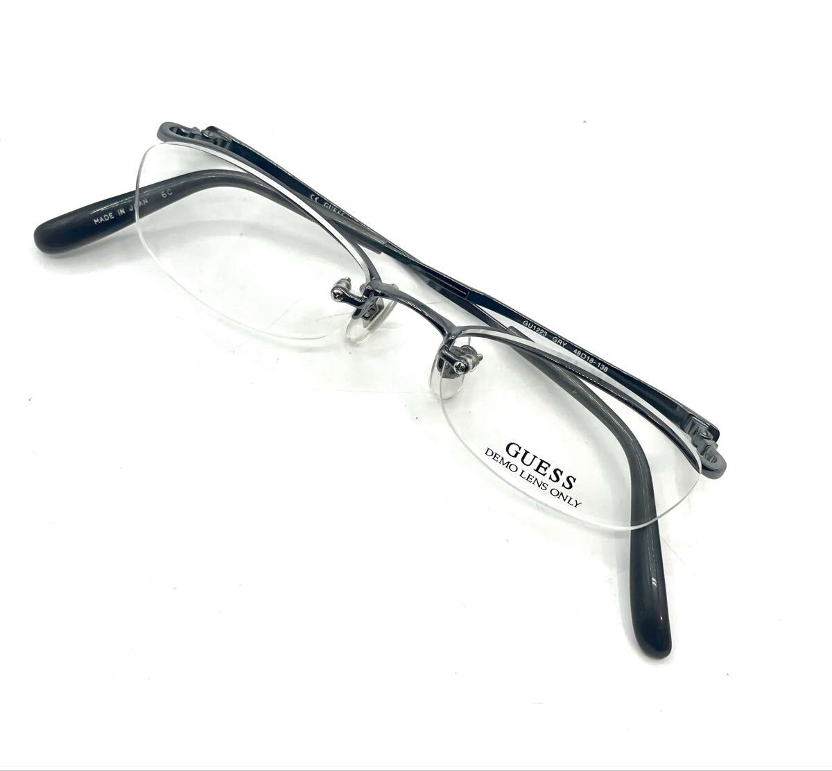 展示品■GUESS ゲス GU1223 48□18 138 眼鏡 メガネ メガネフレーム デッドストック 度なし ハーフリム■兵庫県姫路市から 25-3377