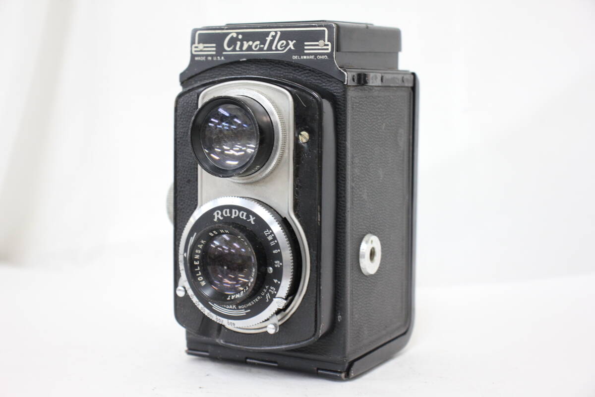 【訳あり品】 Ciro-flex Rapax Wollensak 85mm F3.5 二眼カメラ e2116