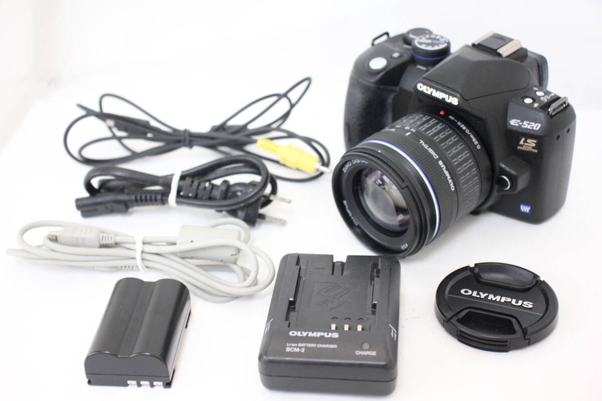 【返品保証】 オリンパス Olympus E-520 Zuiko 14-42mm F3.5-5.6 バッテリー チャージャー付き デジタル一眼 e2142