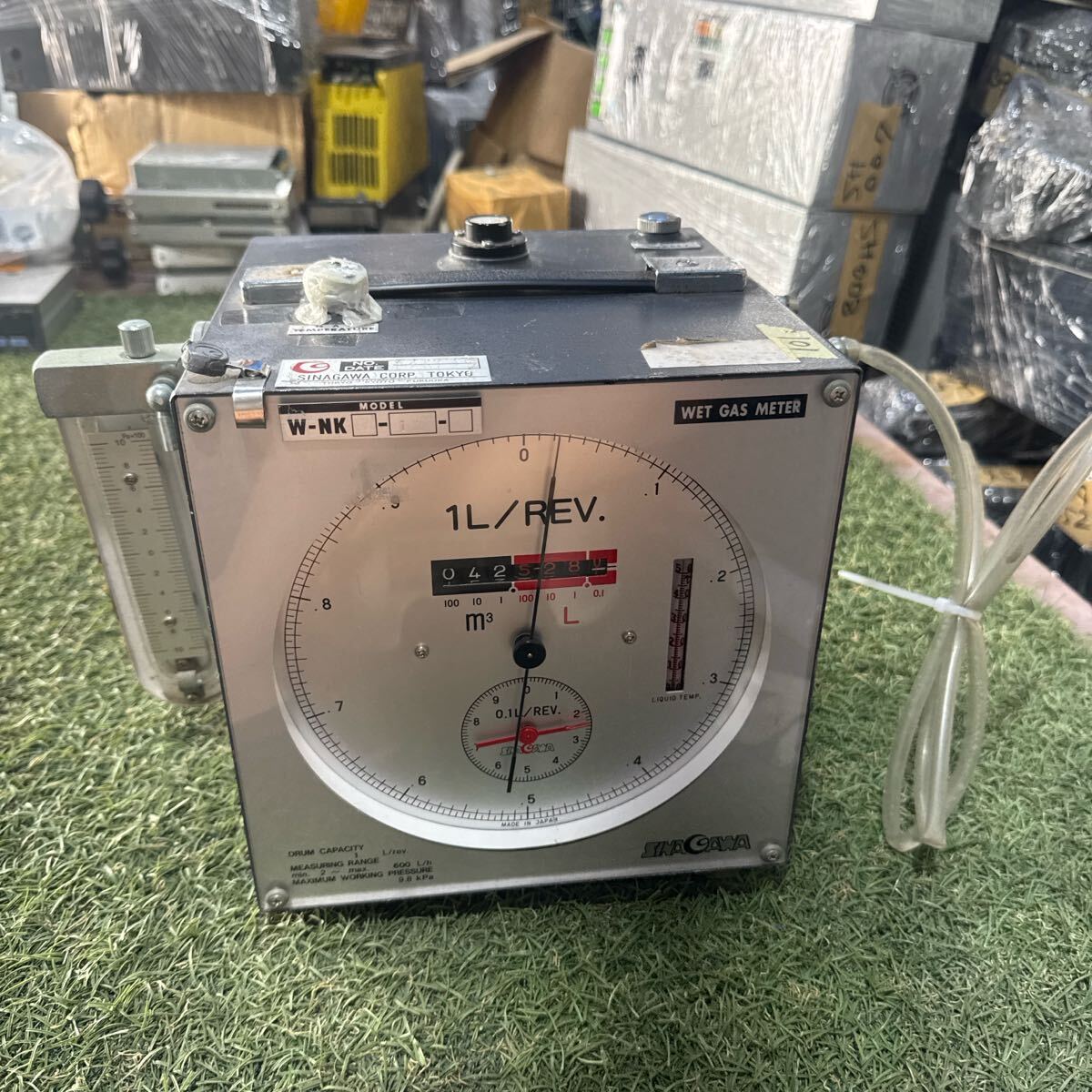 5H013 湿式 流量計（ガスメータ） W-NK型SHINAGAWA製 W-NK-1A 動作未確認　