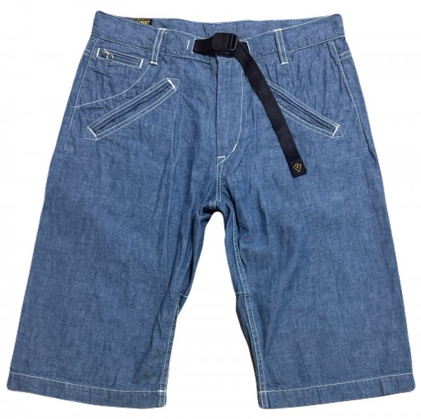 美品 30 WESTRIDE ウエストライド ハーフ パンツ ショーツ / イージー ショート パンツ シャンブレー?
