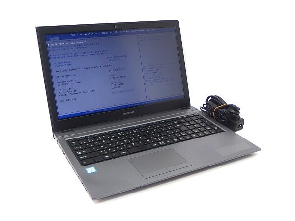 ■※ 【現状品】 インバースネット FRONTIER ノートPC NLKRC170 Corei7-8550U/メモリ8GB/HDD無し/OS無し/DVDマルチ BIOS確認