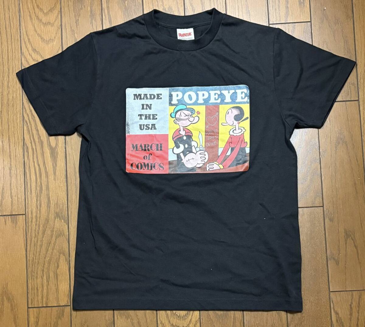 新品未使用　ポパイ　/　POPEYE LOVES OLIVE　Tシャツ（メンズMサイズ表記）実寸はメンズS相当です