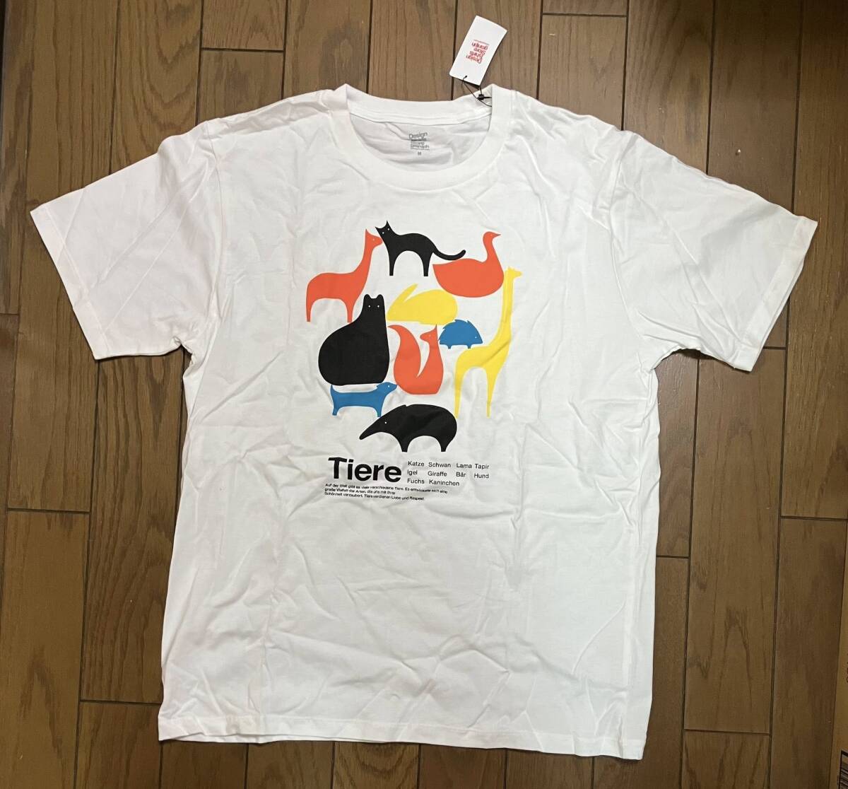 新品未使用　Design Tshirts Store graniph　Tiere グラニフ　Tシャツ（メンズMサイズ）