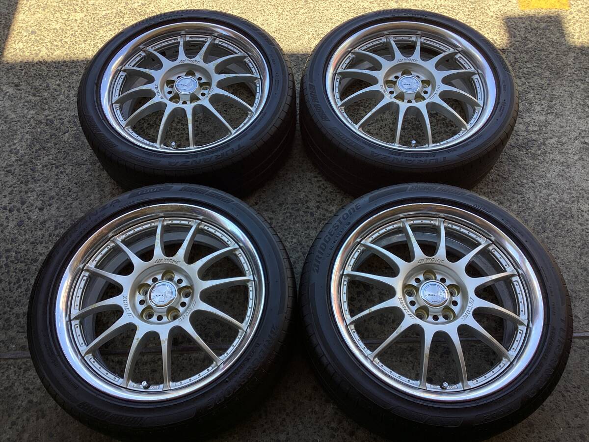 M8656 WORK XSA 02C 17インチ 7J +45 100/5H ＆215/45R17 夏タイヤ 4本