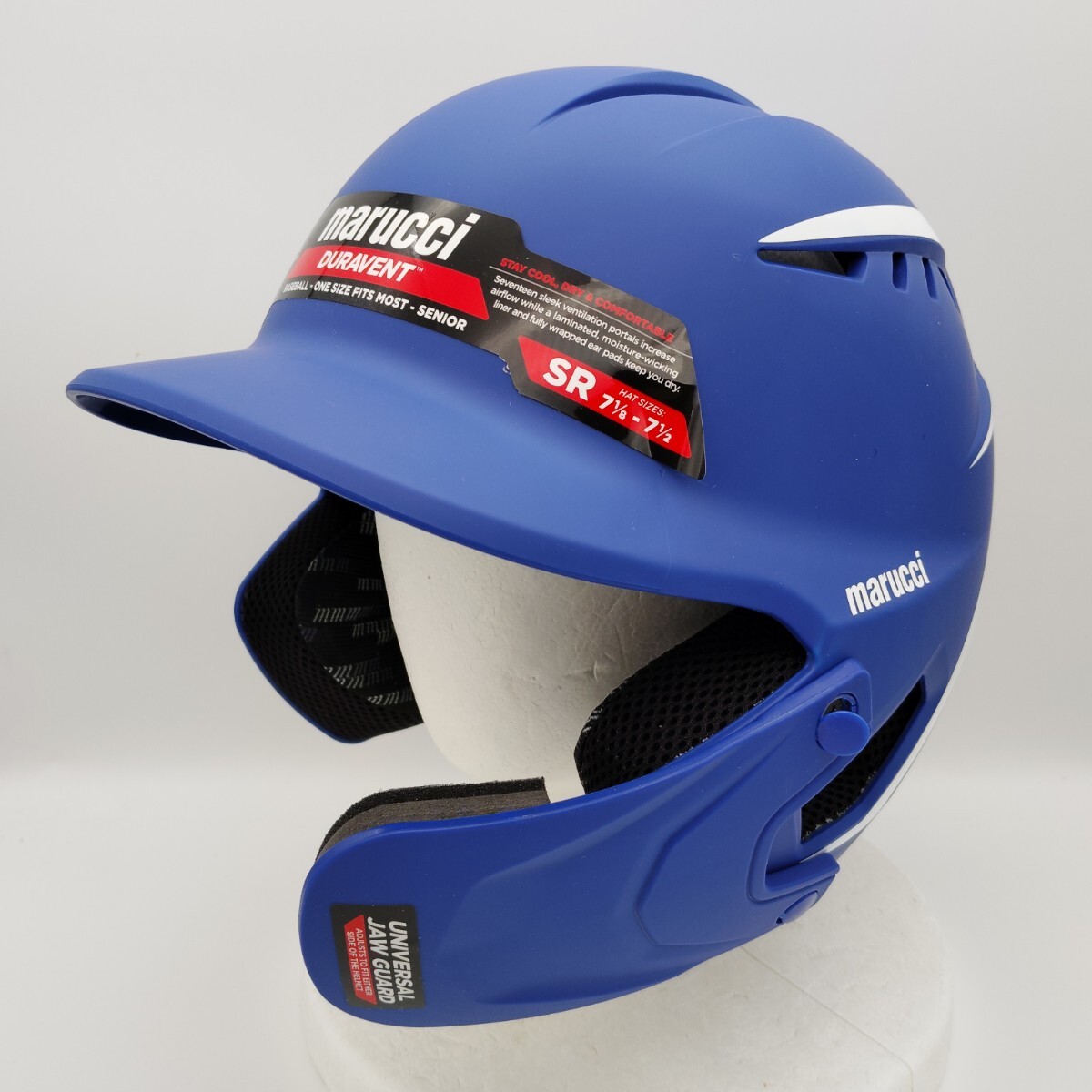 【意大利屋】マルチ marucci ヘルメット 青×白 ジョーガード付き DuraVent Two-Tone Helmet With Jaw Guard