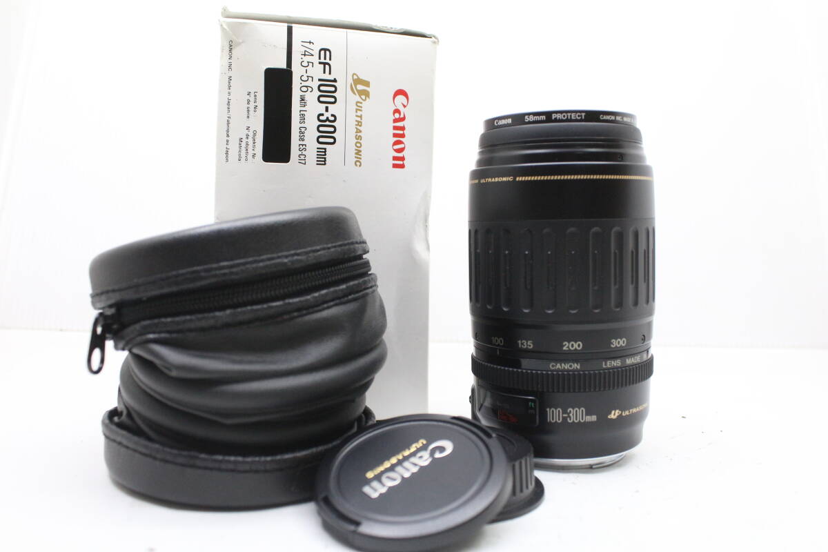 ★美品★CANON キヤノン EF 100-300mm F4.5-5.6 キヤノン望遠レンズ 箱付き！OK8334