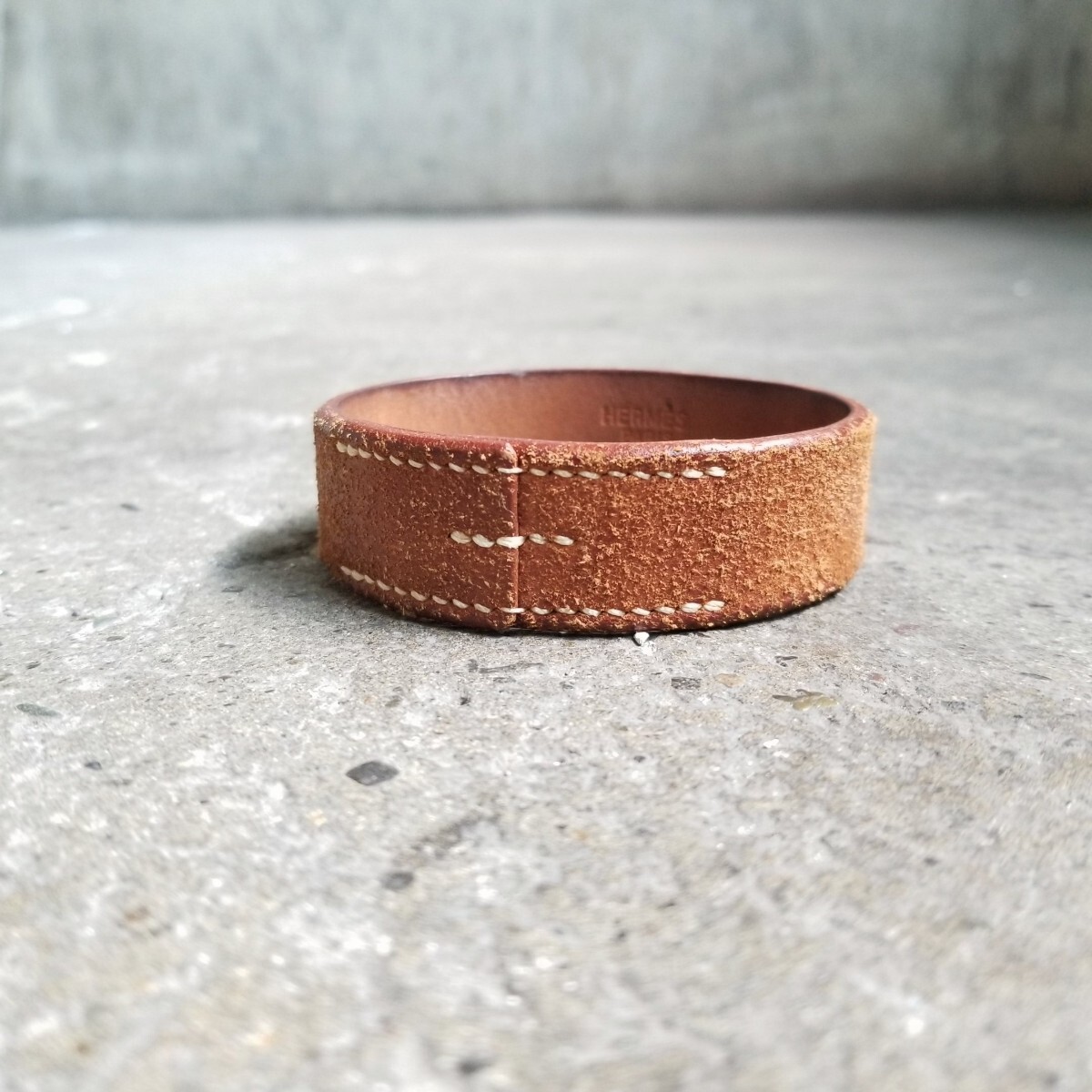 HERMES 1999年 プールトゥール レザーブレスレット スエード マルジェラ期 C刻印 エルメス 90s