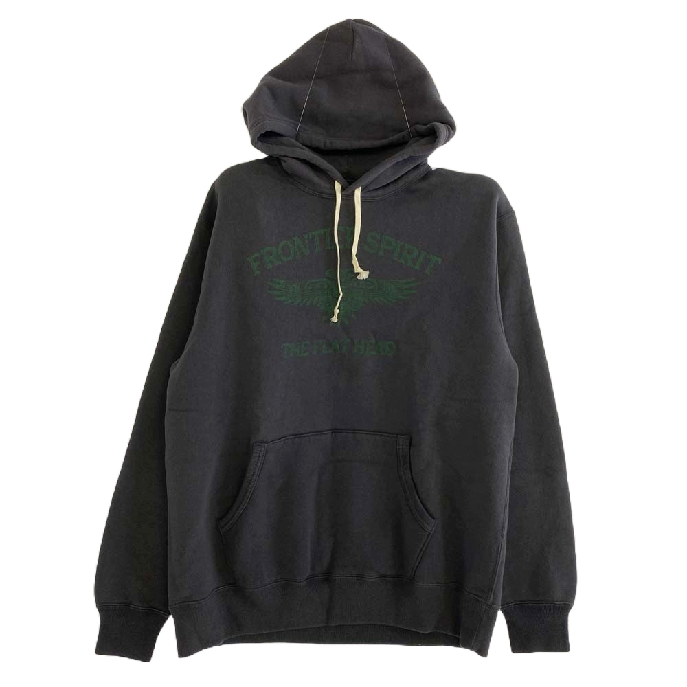 THE FLAT HEAD ザフラットヘッド FN-SWP-212 SWEAT PARKA FRONTIER SPIRIT ロゴ プリント イーグル スウェット パーカー【中古】拍卖
