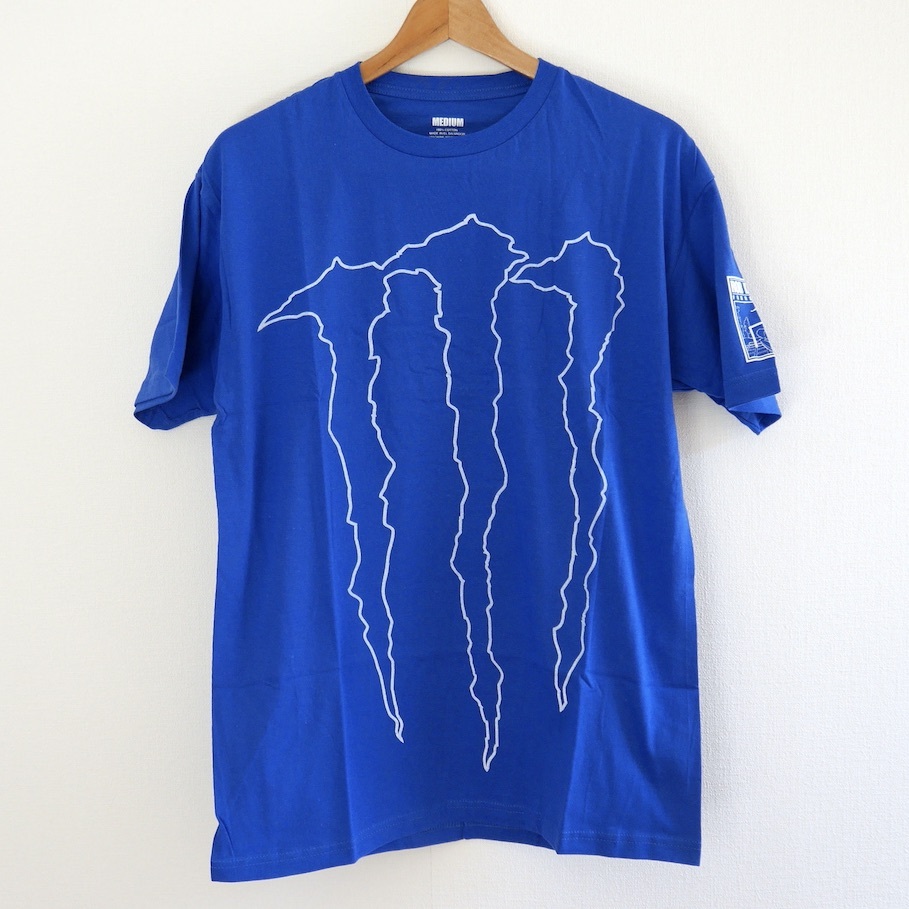 モンスターエナジー MONSTER ENERGY Tシャツ XLサイズ ブルー/スケートボード SUBARU車好きな方へ ジムカーナ ケン・ブロック KEN BLOCK