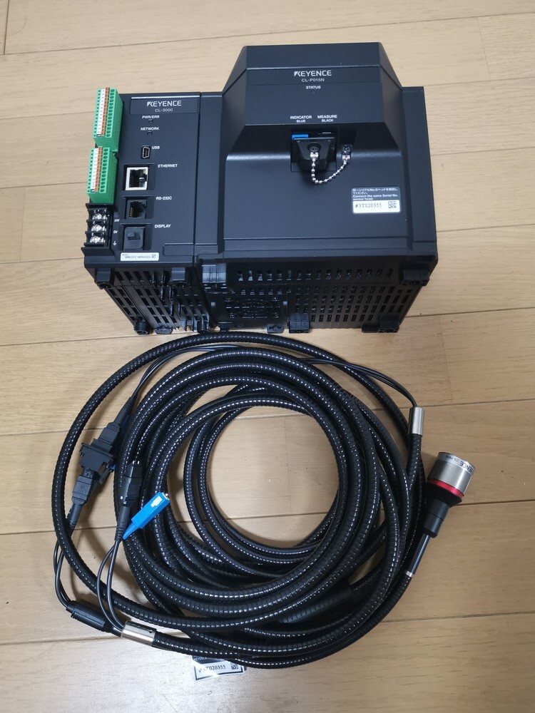 ★未使用★ KEYENCE CL-3000 + CL-P015N マルチカラーレーザ同軸変位計 アンプ+光学ユニット+ヘッド 