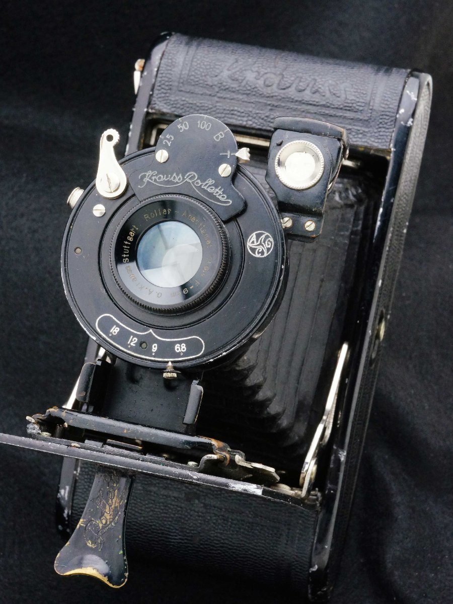 希少!! G. A. Krauss Rollette Type 4 Rollar-Anastigmat 9cm F6.8!!! ドイツ製!!! 5x8判 ベス単 vest pocket kodak アンティーク 0152