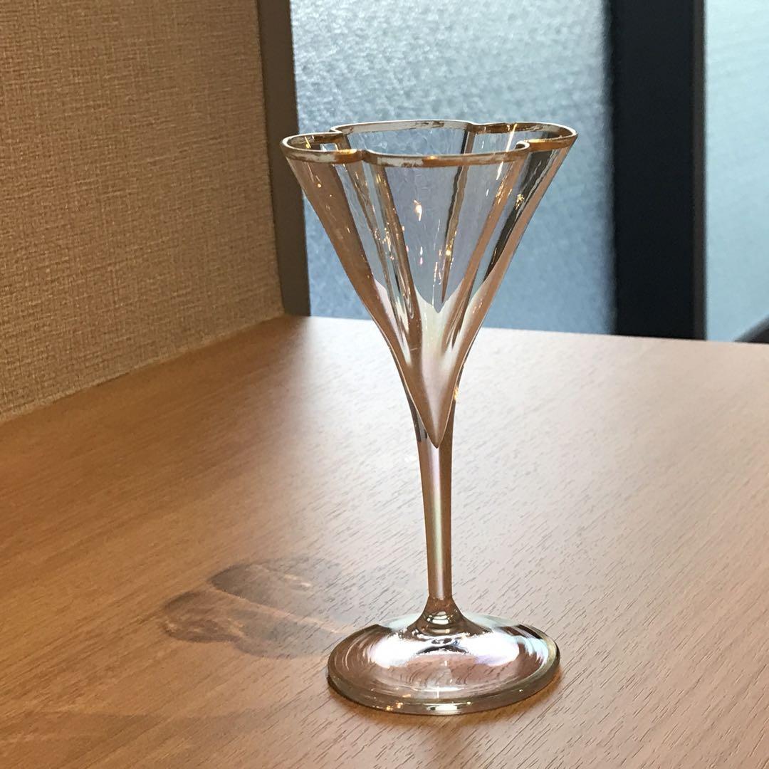 稀少ロブマイヤーLobmeyrリキュールショットグラス★四葉★カリクリスタル虹色 11.9cm オールドバカラがお好きな方にも