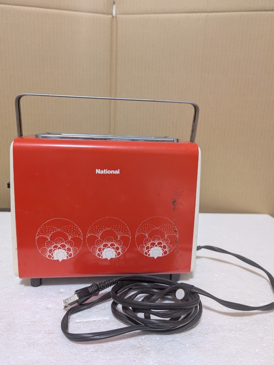 昭和レトロ 当時物 National ナショナル ポップアップ トースター National電気トースター NT-667 花柄トースター AUTOMATICTOASTER