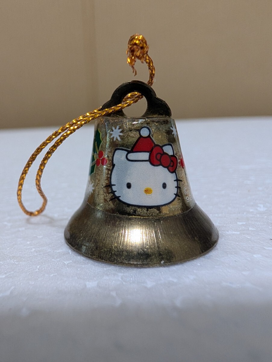 1992年 当時物 SANRIO サンリオ プレミアムマスコット ハローキティ HERROKITTY クリスマスマスコットベル ストラップ キーホルダー