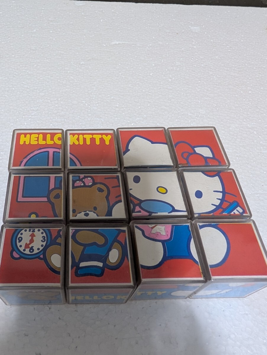 1987年 昭和当時物 サンリオ SANRIO HALLO KITTY ハローキティ 6面ブロック 当時物サンリオグッズ 立体パズル HALLOKITTY