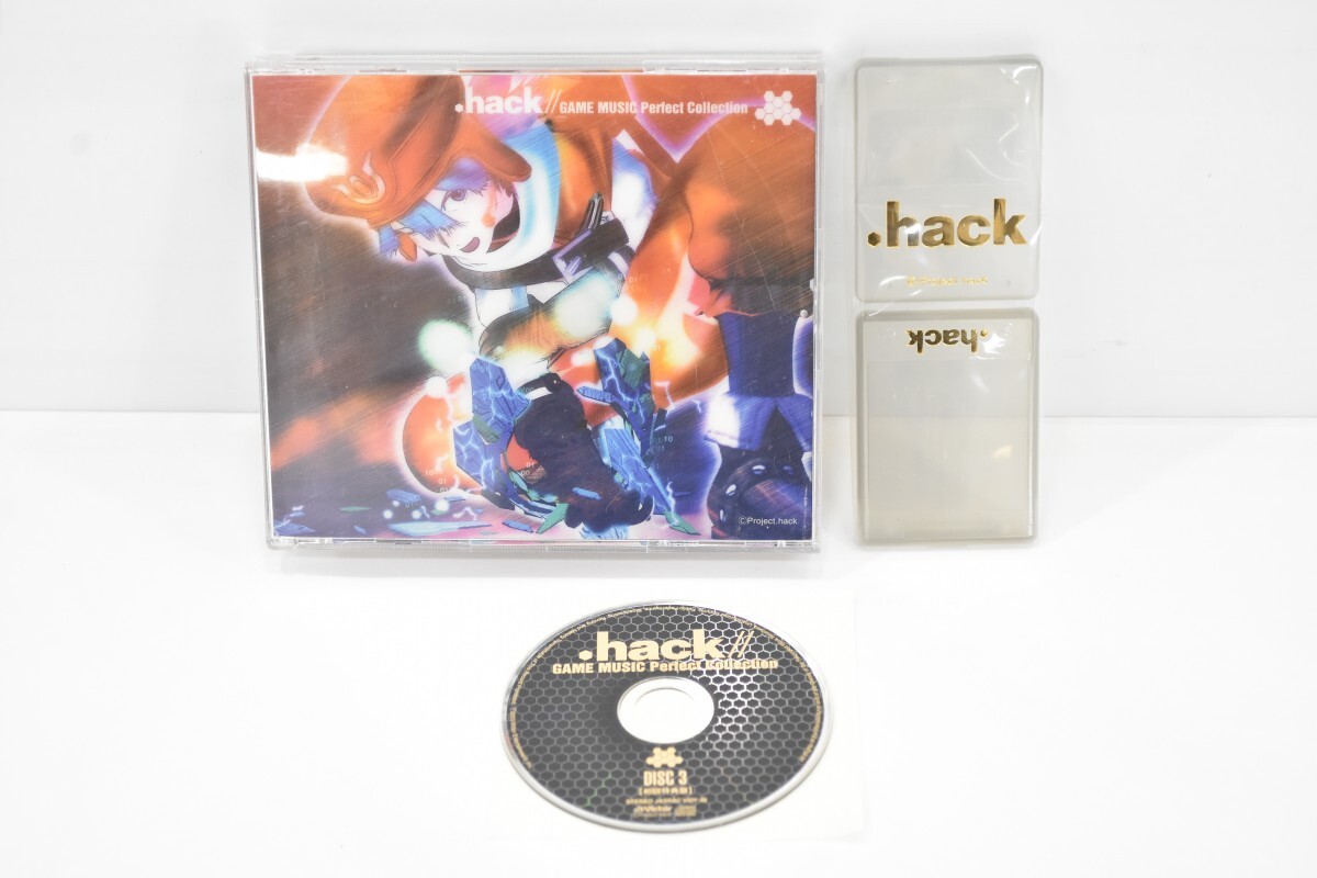動作品 初回限定版 .hack// GAME MUSIC Perfect Collection CD 3枚組揃 サウンドトラック PS2用 メモリーカードケース サントラRQ-528S/703