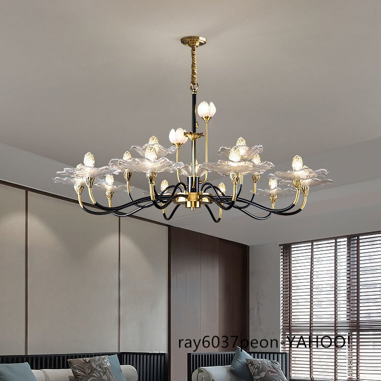 吊り下げ照明　純銅製　直結タイプ リビング ダイニング リビン照明 雰囲気照明 天井照明 カフェ モダン 17灯