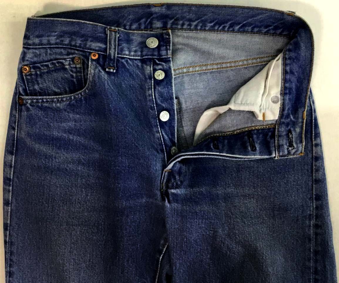 D438/LEVIS501　66後期～赤耳過渡期年代　脇割　ヴィンテージ 極上！ ボタン裏2刻印