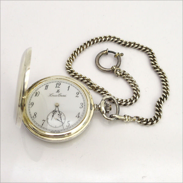 ★ Los Erard ルイエラール 懐中時計 手巻き 925 銀製 ポケットウォッチ スモセコ (0220518700)