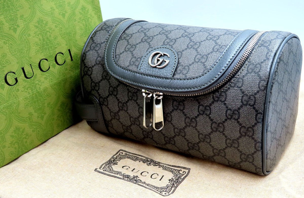 ★■GUCCI 739670 グッチ GGスプリーム オフィディア キャンバス クラッチバッグ コスメポーチ 化粧ポーチ レディース 女性用 保存袋付