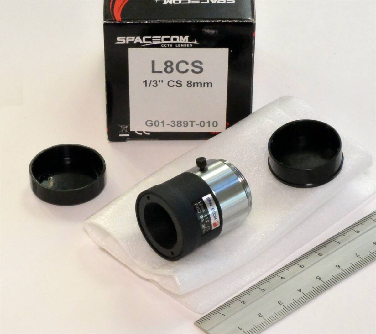 ★ Spacecom/スペース　CSマウントレンズ　L8CS　8mm F1.2　1/3”　動作確認　美品　TV LENS　（送料230円～）　倹）　Rainbow CCTV