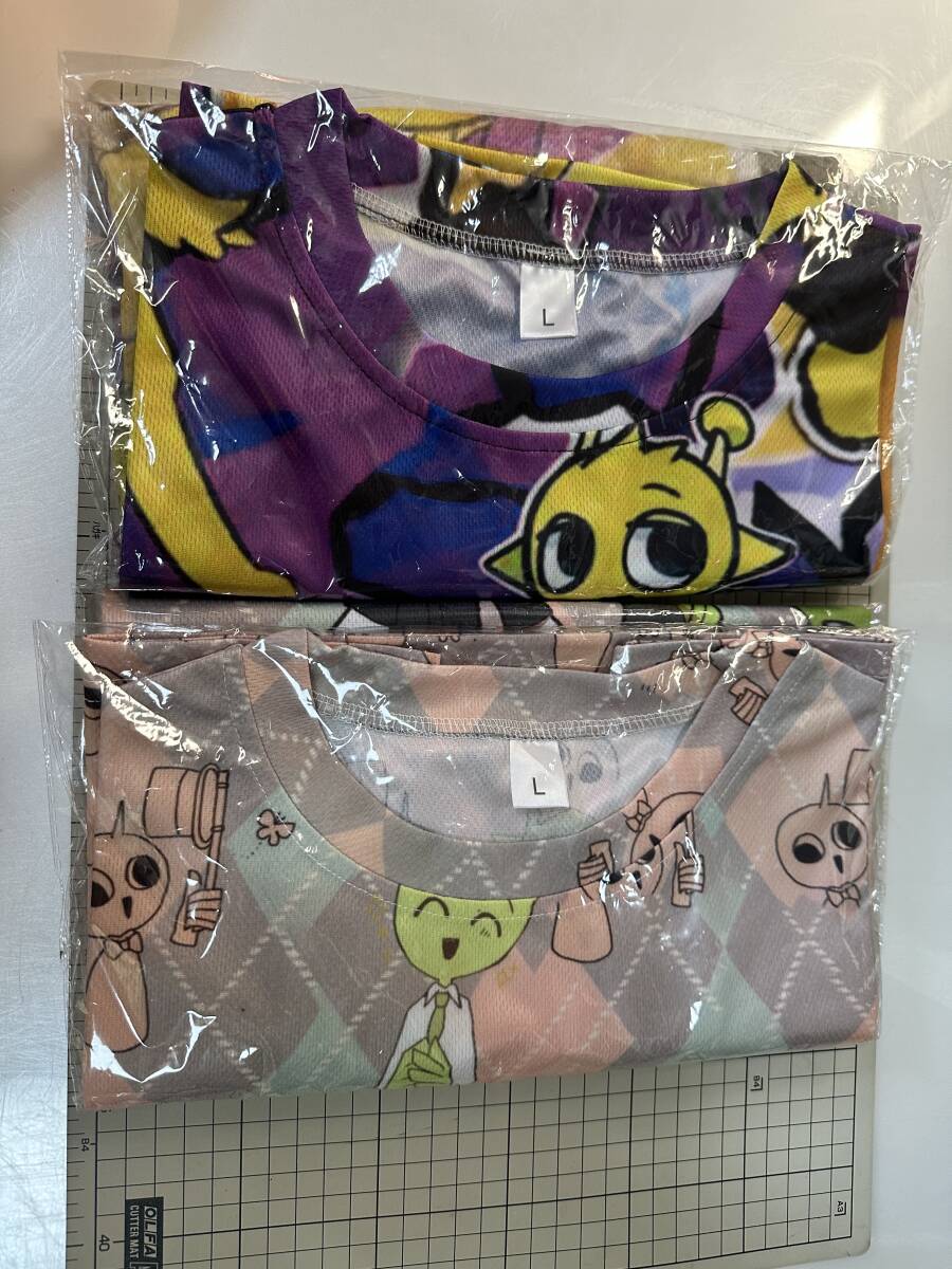 スプランキー Sprunki 半袖 丸首 Tシャツ 快適 上着 Tシャツ 夏 半袖 吸汗 通気性 部屋着 人気 かわいい 上着 ２着セット　Ｌサイズ