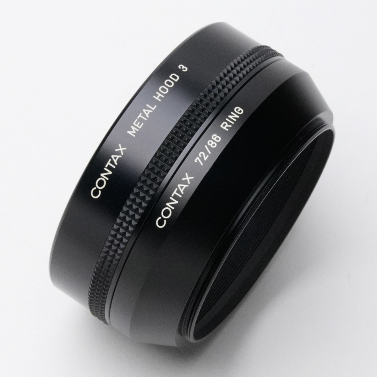 CONTAX METAL HOOD 3 + 72/86 RING　（文字位置揃いセット）メタルフード