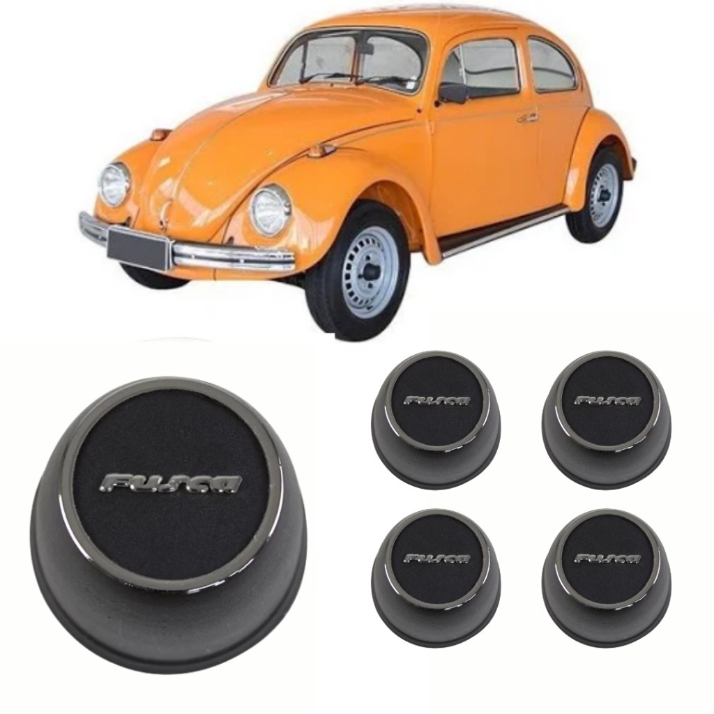 空冷VW 4個セット ホイールキャップ ハブキャップ センター 小さい コップ FUSCA 黒 VWロゴバス T2 T1 T3 T4 ワーゲン ビートル ギア