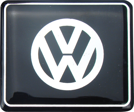 エンブレム 四角 ロック シール VW Volkswagenフォルクスワーゲン 黒 クラシック カー ビートルVW空冷 空冷 空冷VW T1 T2 T3 T4