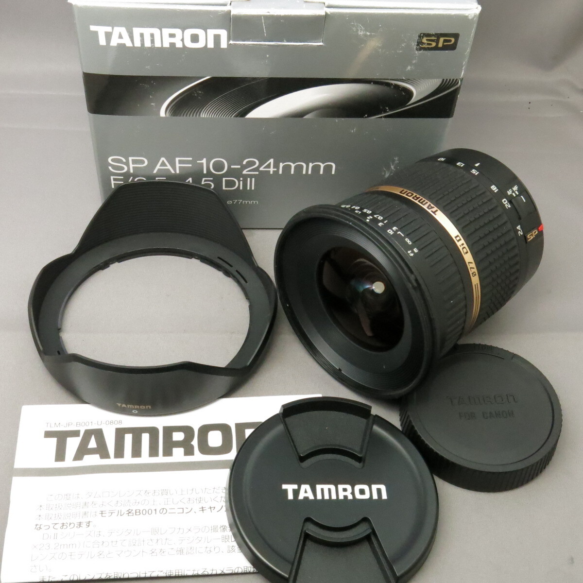 【新品同様】TAMRONタムロン　キヤノンEF用10-24mmF3.5-4.5DiII B001　CanonキヤノンEFマウント(キャノン）★NO.9379