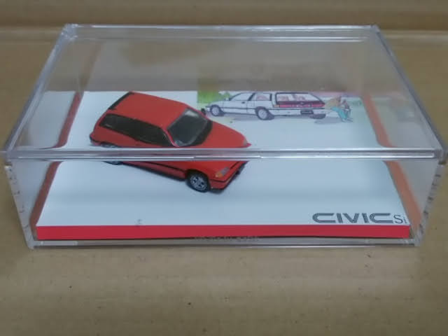 ★1/64 フィギュア ビークル シビックSi 赤 ケース付き ワンダーシビック Figua Vehicle CIVIC Si