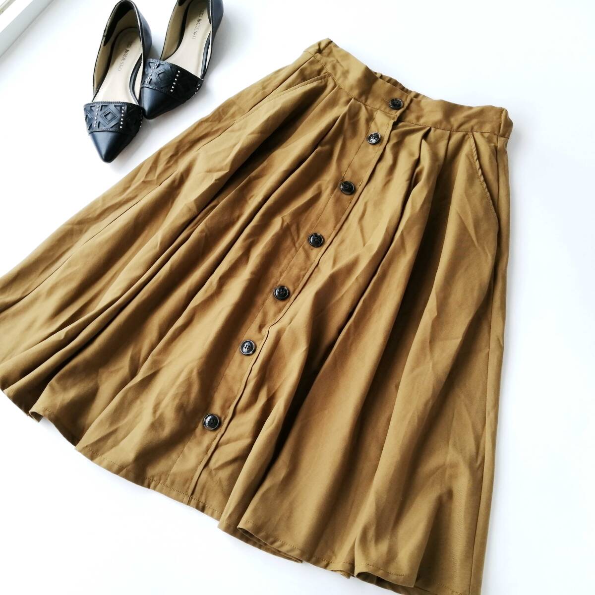 chocol raffine robe ショコラフィーネローブ レディース♪ロングスカート フレアスカート ボタン 250725ny【4点同梱で送料無料】