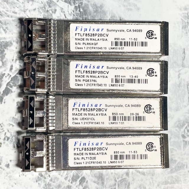 6347//Finisar FTLF8528P2BCV モジュール 4個セット 動作品