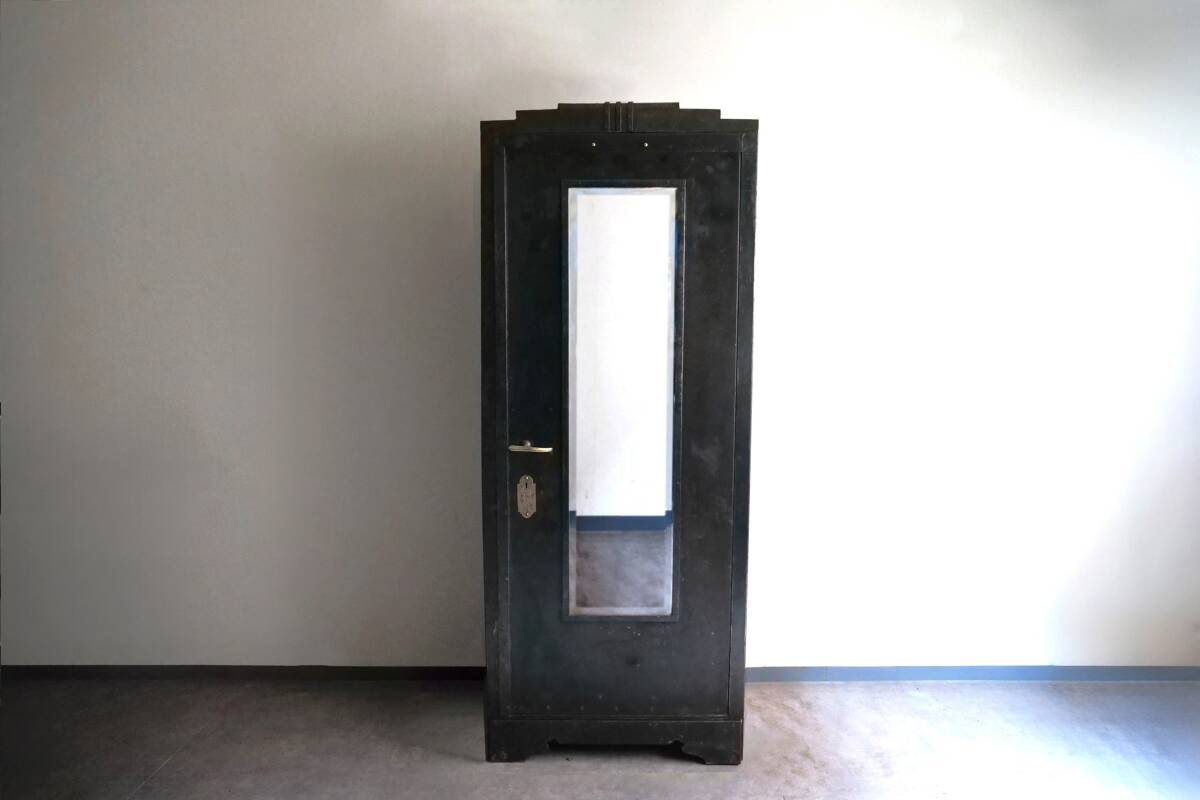 ART DECO METAL STRONGBOX アールデコ SAFE BOX メタルキャビネット 大型 ビンテージ インダストリアル 倉庫