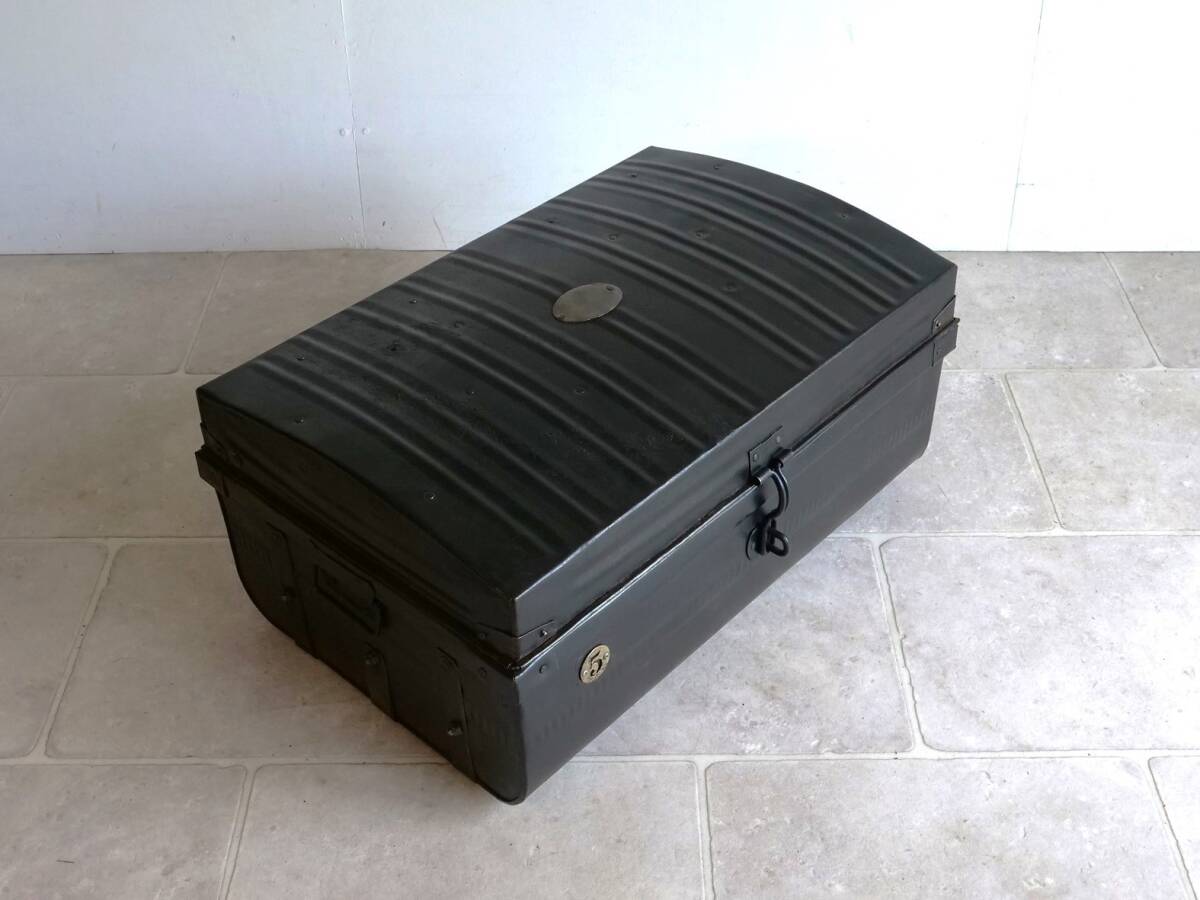 鉄のトランク スチールトランク 旅行トランク インダストリアル IRON TRUNK 古道具 インテリア 職人道具 -99