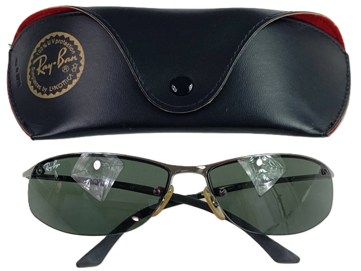 レイバン　Ray-Ban　サングラス　イタリア製　RB3179　TOP BAR　004/71　63□15　シルバーグレーフレーム　YSG-145