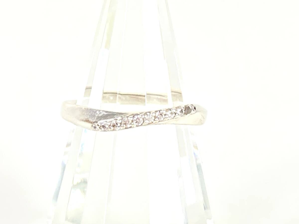 ヨンドシー　4℃　リング　指輪　ラインストーン　サイズ11号　SILVER/シルバー　YAS-12543