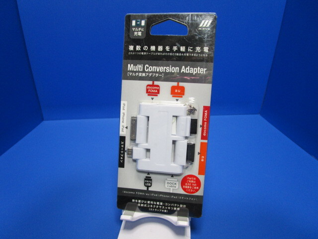 ★ガラケー 3Gが充電できる マルチ変換アダプター 4種類変換アダプター au (ドコモ・DocomoFOMA・SoftBank) microUSB DOCKコネクタ★e