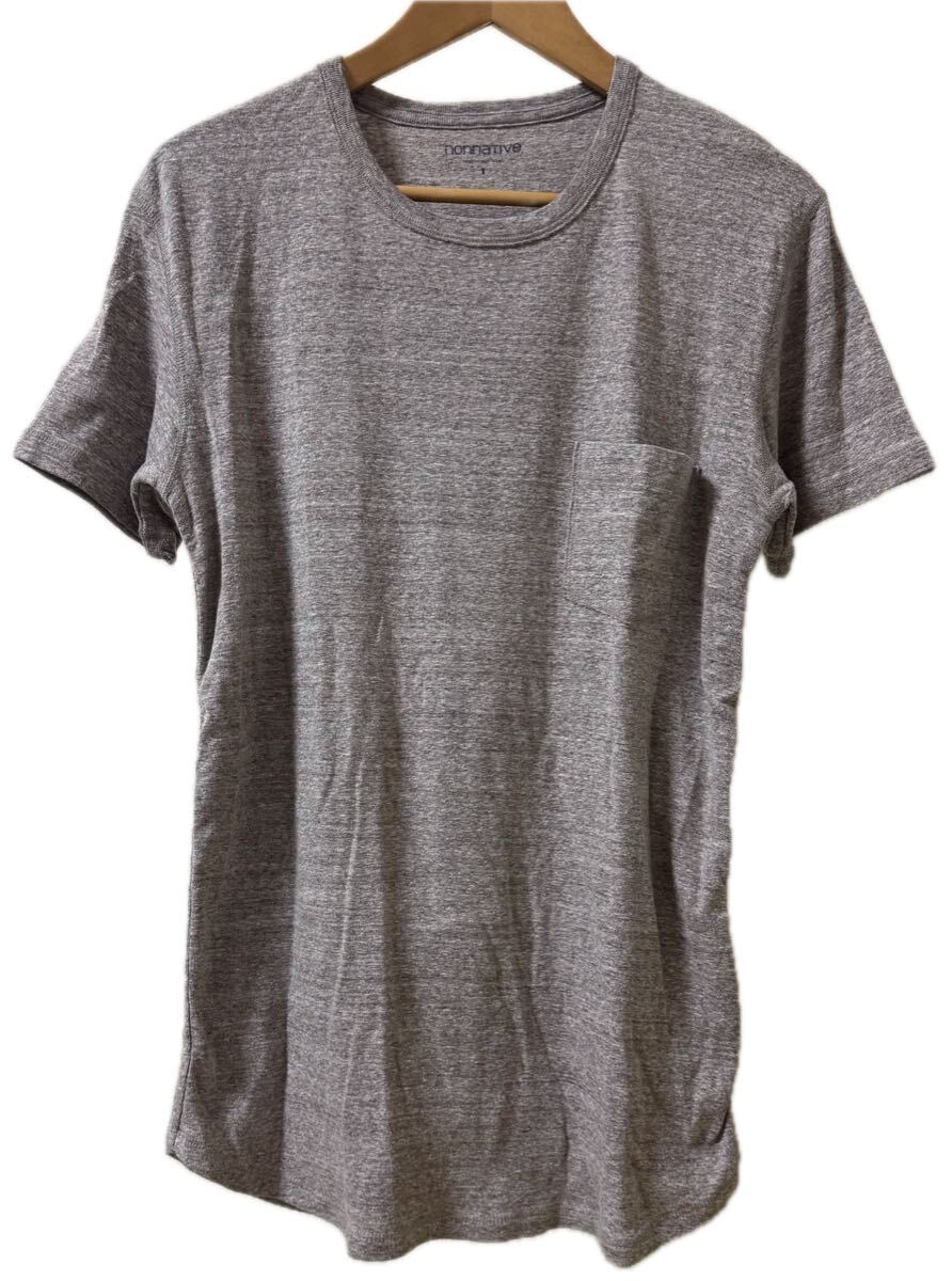 nonnative ノンネイティブ DWELLER SS TEE COTTON MARBLE JERSEY size 1 ブラウン 茶色 半袖 Tシャツ 半袖Tシャツ ポケット