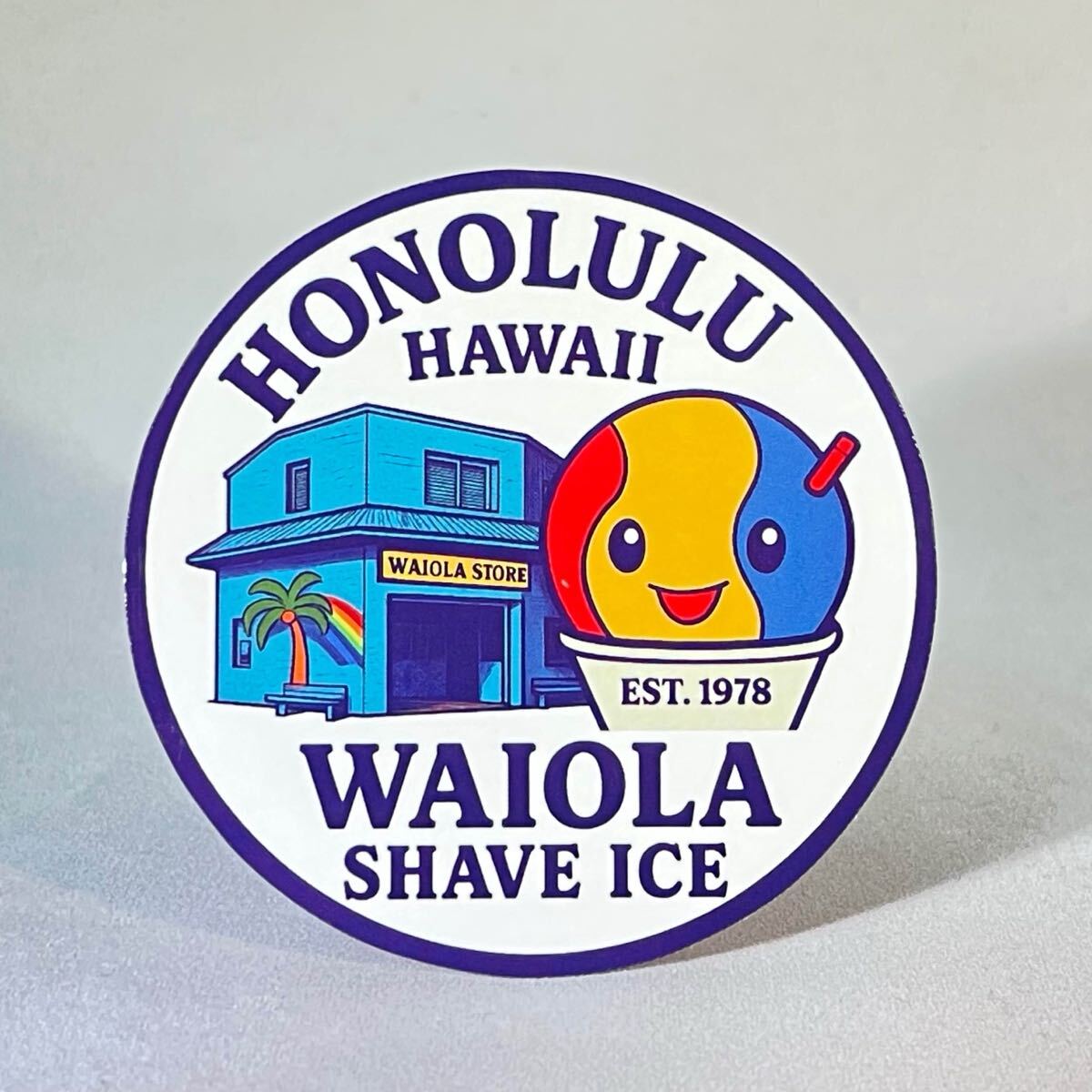Waiola Shave Ice ステッカー ワイオラシェイブアイス S3 デカール シール ハワイ雑貨 アメリカ雑貨 Matsumoto usdm hdm ムーンアイズ