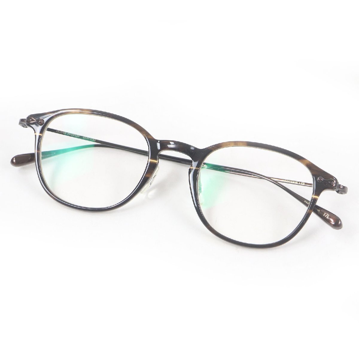 極美品□OLIVER PEOPLES オリバーピープルズ OV5371D Stiles マーブル柄 メガネ 眼鏡 アイウェア ダークブラウン 47□21-145 日本製