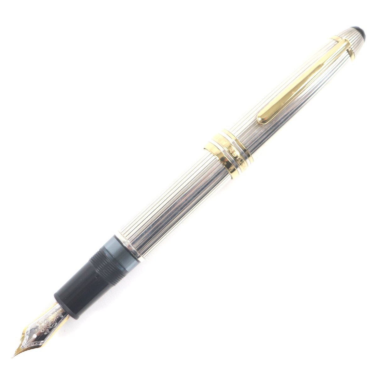訳有▼MONTBLANC モンブラン マイスターシュテュック 146 ソリテール SV925 ペン先18K EFニブ ホワイトスター 万年筆 総重量49.7g