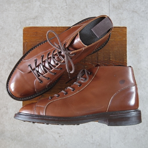 ★トリッカーズ SIZE 8.5【定価￥143,000-★ダイナイトソール仕様/モンキーブーツ】Ethan/イーサン/M6077/カーフ/茶/Tricker's★n569-7