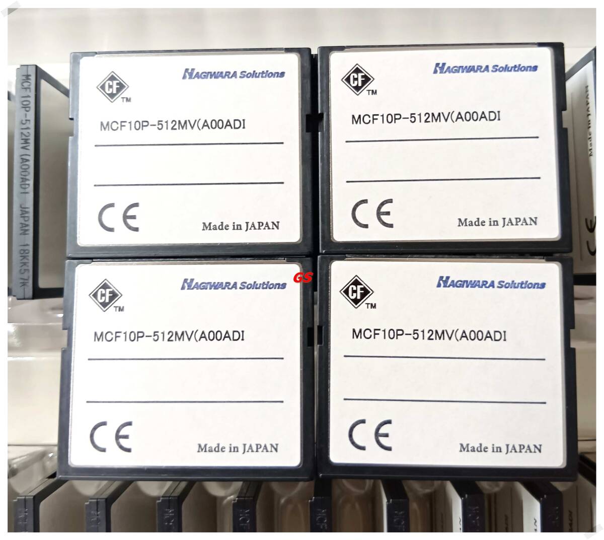 4枚　HAGIWARA SYS-COM コンパクトフラッシュカード512MB 三菱電機FA製品接続可能メモリ　品名R06P0855E 0000-03 2025年製　未使用