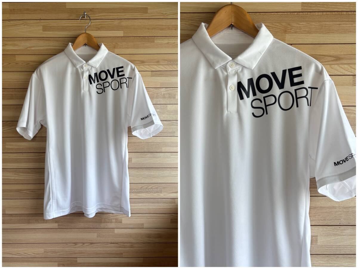 #セール★大きい サイズ XO XXL 3L★訳あり 未使用★DESCENTE デサント MOVE SPORT ムーブスポーツ 半袖 シャツ ポロシャツ ホワイト 白★