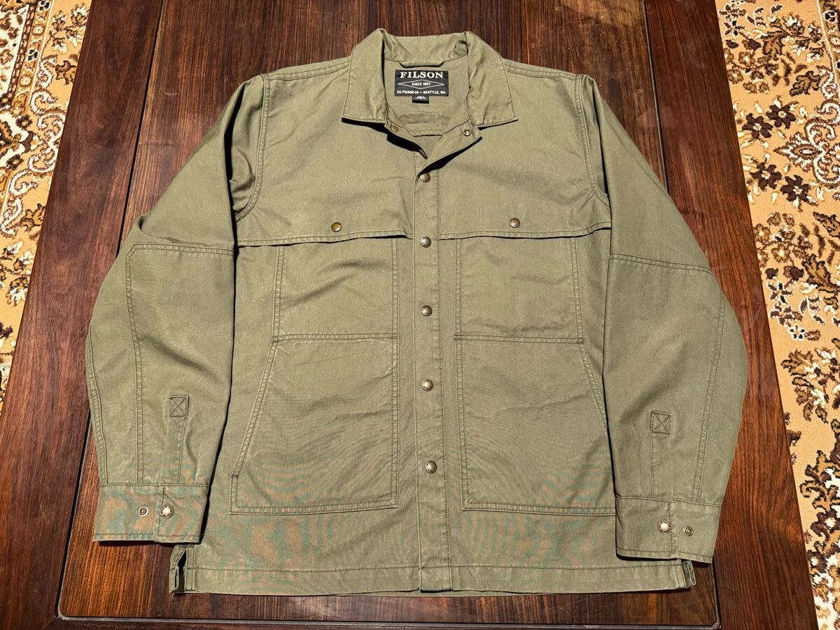 希少 エルボーパッチ仕様 FILSON DRY TIN CLOTH JAC-SHIRT ドライ ティンクロス ジャックシャツ クルーザー ジャケット