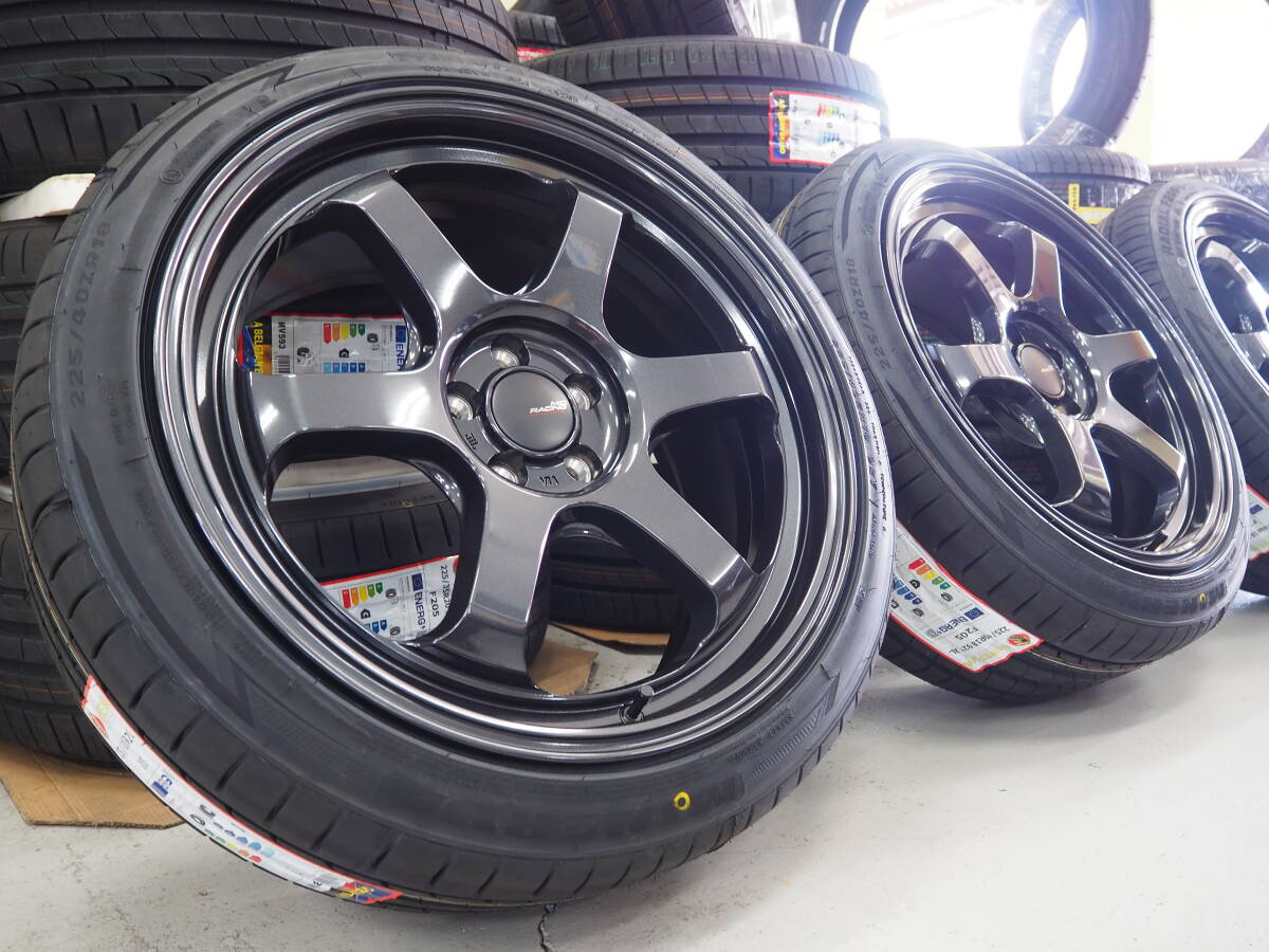 即納 MID Racing R06 18inch 8.5J 5H100+45 輸入タイヤ 225/40R18 86 GR86 BRZ プリウス カローラスポーツ カローラツーリング