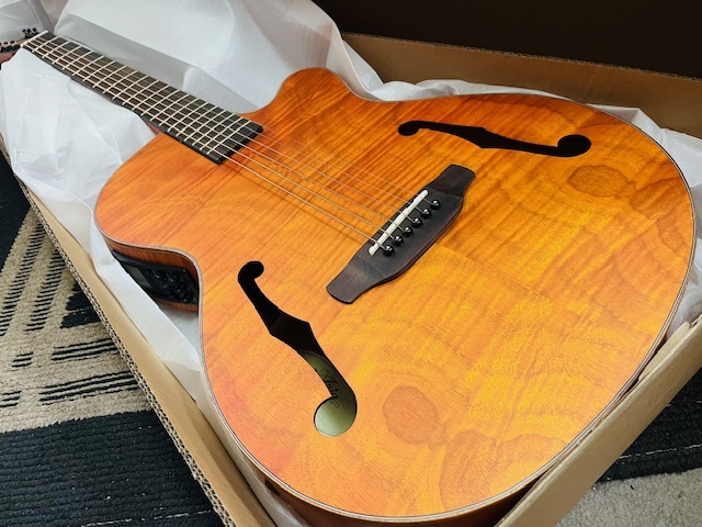 新品アウトレット即決品！！★Aria FET-2 STBR★Fホールを採用！！★エレアコースティックギター！！★ソフトケース付限定1本入荷！！