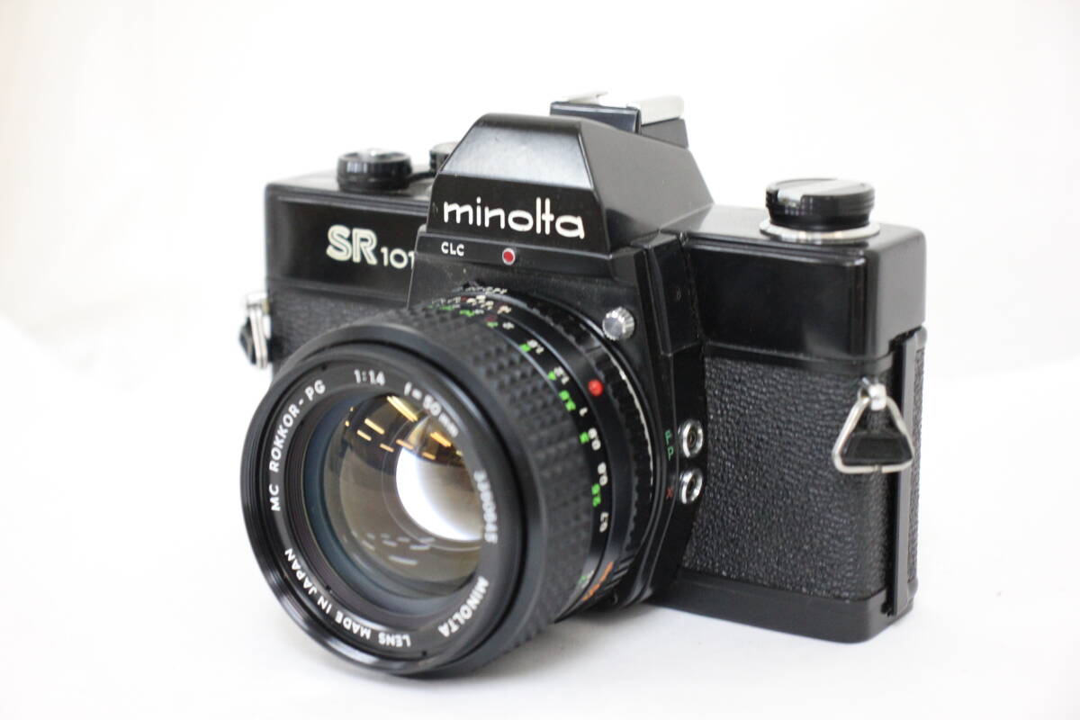 【返品保証】 ミノルタ Minolta SR101 ブラック MC Rokkor-PG 50mm F1.4 ボディレンズセット e2214